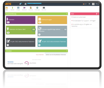 Dashboardansicht: Das Wichtigste auf einen Blick – der schnelle Einstieg in die Register Software